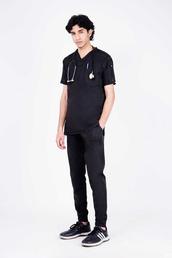 Men 2 pocket v Neck Scrubs with jogger pent